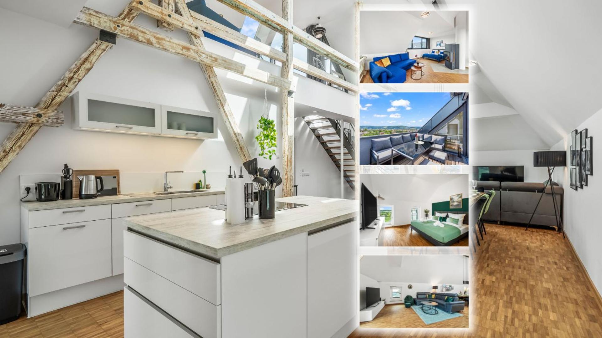 Appartamento Dnd Design Loft I 170Qm I Parken I Balkon I Workstation I Netflix I Kaffee I Waschmaschine I Trockner I Xbox I Ausblick Würzburg Esterno foto